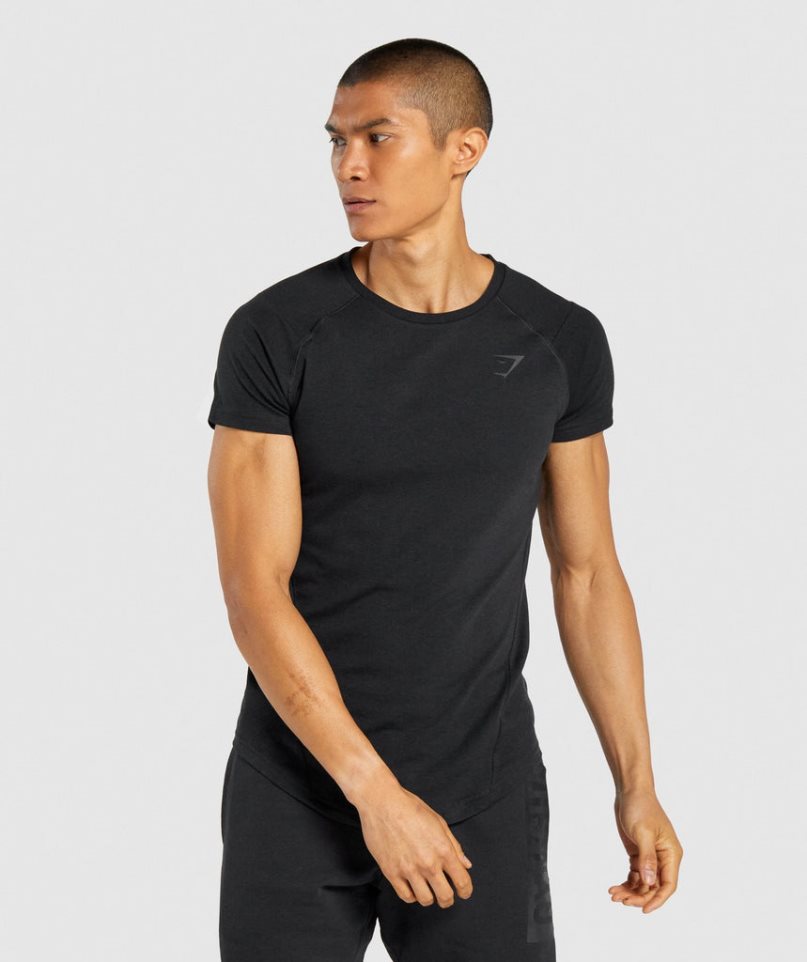 Koszulki Gymshark Bold Męskie Czarne | PL 189YAH